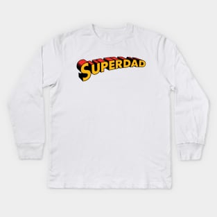 Superdad Retro Super Dad Father's Day Logo Kids Long Sleeve T-Shirt